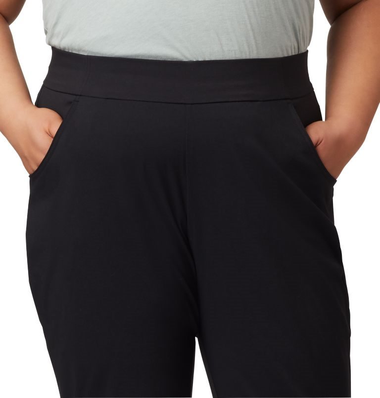 Women's Columbia Anytime Casual Pull On Pants Black | Plus Size CA-N4CL0